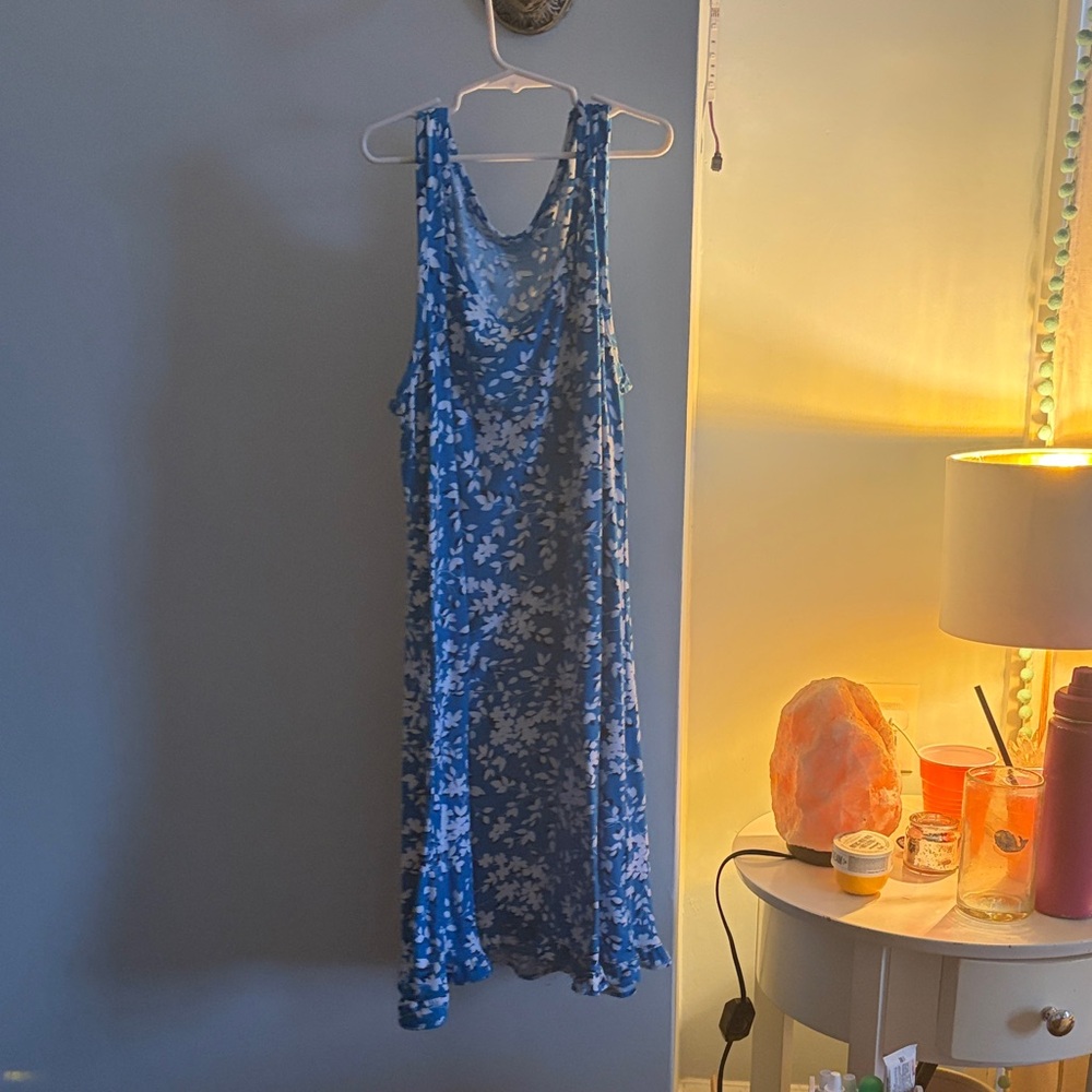 Draper James Blue and White Floral Dress